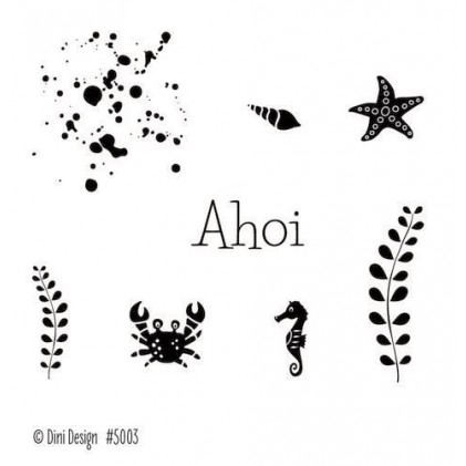 Dini Designs Mini Clear Stamps - Ahoi 1