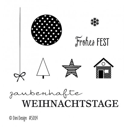 Dini Designs Mini Clear Stamps - Weihnachtstage