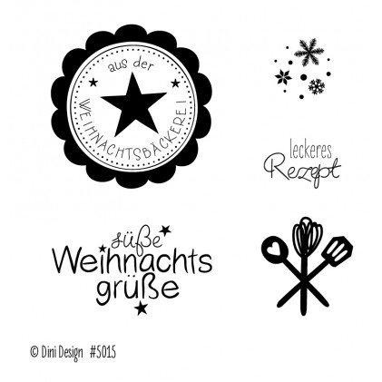 Dini Designs Mini Clear Stamps - Weihnachtsbäckerei