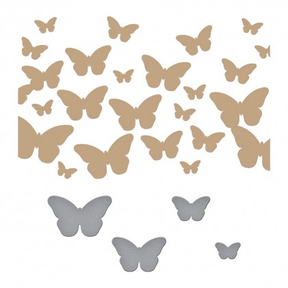 Spellbinders Glimmer Hot Foil Plates - Fluttering By Glimmer