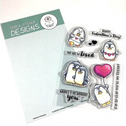 Gerda Steiner Designs Clear Stamps - Valentine Penguins