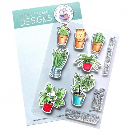 Gerda Steiner Designs Clear Stamps - Grow Happiness 4x6