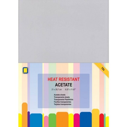 Klare hitzeresistente Acetat-/Windrad-Folie A4 (10 Bogen)