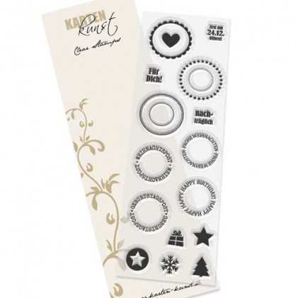 Karten-Kunst Clear Stamp Set - Runde Siegel