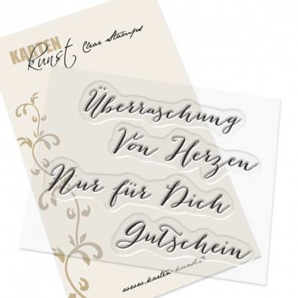 Karten-Kunst Clear Stamp Set - Große Worte „Überraschung“