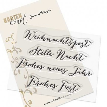 Karten-Kunst Clear Stamp Set - Große Worte „Weihnachtspost“