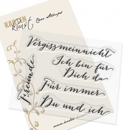 Karten-Kunst Clear Stamp Set - Große Worte "Vergissmeinnicht"