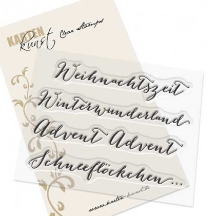 Karten-Kunst Clear Stamp Set - Große Worte "Weihnachtszeit"