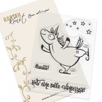Karten-Kunst Clear Stamp Set - Barney der EislÃ¤ufer