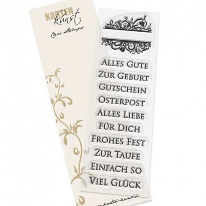 Karten-Kunst Clear Stamp Set - Eingerahmte Worte