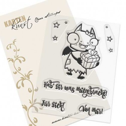 Karten-Kunst Clear Stamp Set - Daisy mit Geschenk