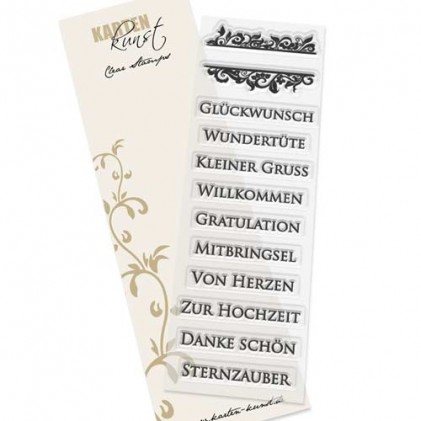 Karten-Kunst Clear Stamp Set - Noch mehr eingerahmte Worte