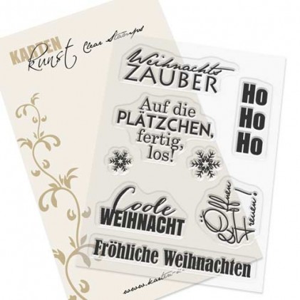 Karten-Kunst Clear Stamp Set - Typomix Weihnachten