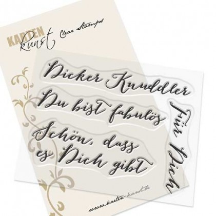Karten-Kunst Clear Stamp Set - Große Worte Dicker Knuddler