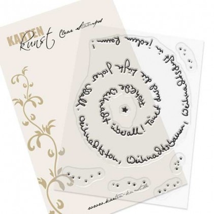 Karten-Kunst Clear Stamp Set - Spiral-Text Weihnachten
