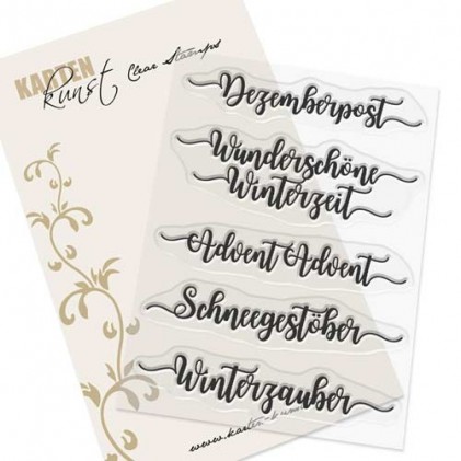 Karten-Kunst Clear Stamp Set - Kalligraphie im Dezember