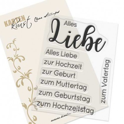 Karten-Kunst Clear Stamp Set - Riesige Wünsche Alles Liebe