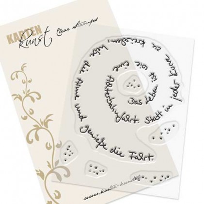 Karten-Kunst Clear Stamp Set - Spiral-Text Achterbahn