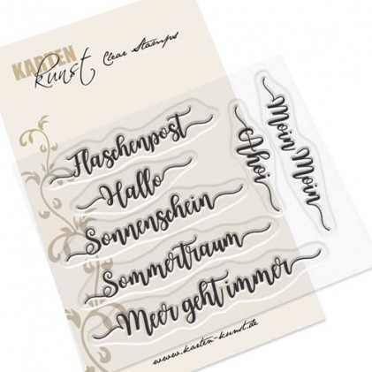Karten-Kunst Clear Stamp Set - Kalligraphie am Meer