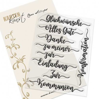 Karten-Kunst Clear Stamp Set - Kalligraphie zur Konfirmation und Kommunion