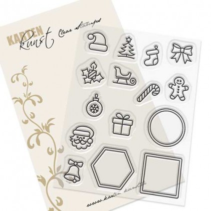 Karten-Kunst Clear Stamp Set - Mini Frames Christmas
