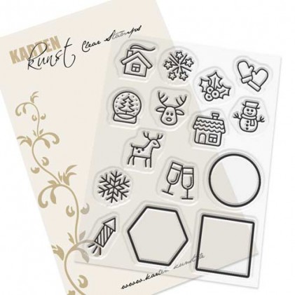 Karten-Kunst Clear Stamp Set - Mini Frames Winter