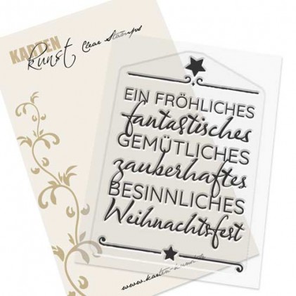 Karten-Kunst Clear Stamps KK-0197 - Fantastisches Weihnachtsfest