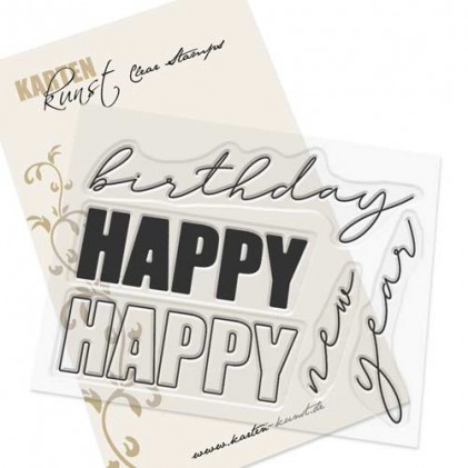 Karten-Kunst Clear Stamps KK-0205 - Mega Happy