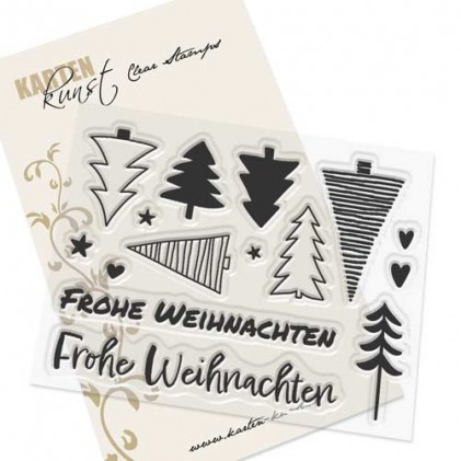 Karten-Kunst Clear Stamps KK-0222 - Abstrakte Tannen 