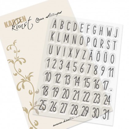 Karten-Kunst Clear Stamps KK-0229 - Kalender Alphabet