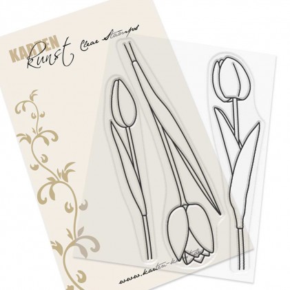 Karten-Kunst Clear Stamps KK-0234 - Scribble Tulips