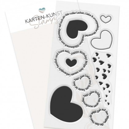 Karten-Kunst Clear Stamps Groß KK-0260 - Von Herzen