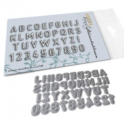 Karten-Kunst Stanzschablone - Stencil Alphabet