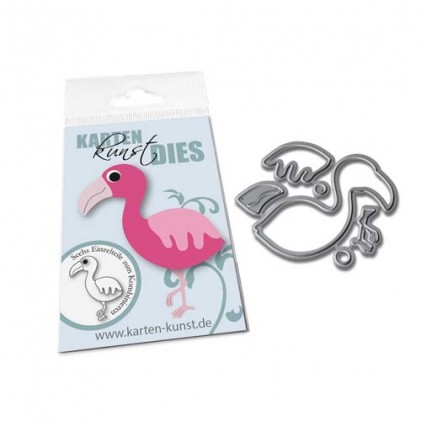 Karten-Kunst Stanzschablone - Mini Flamingo