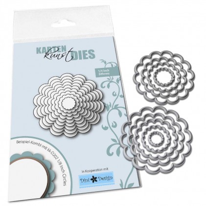 Karten-Kunst Stanzschablone kk-D201 - 1/4 Inch Scalloped Circles