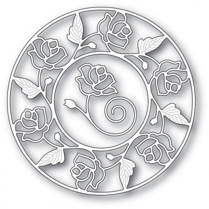 Memory Box Stanzschablone - 94231 Stained Glass Rose Circle Frame - 40% RABATT