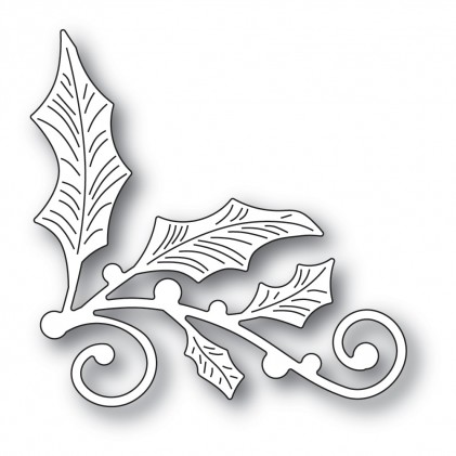 Memory Box Stanzschablone - Corner Holly Swirl