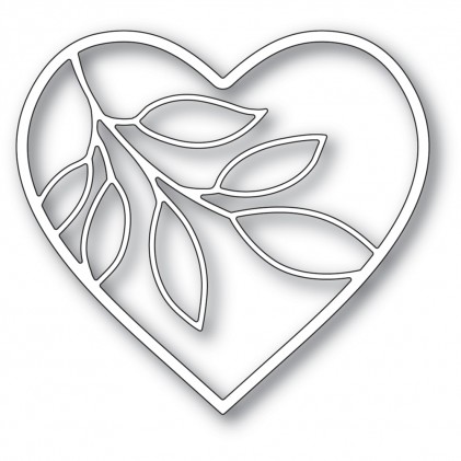 Memory Box Stanzschablone - Verdant Leaf Loving Heart - 25% RABATT