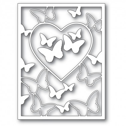 Memory Box Stanzschablone - Butterfly Heart Frame