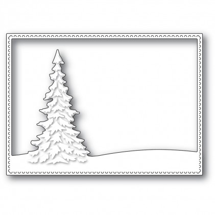 Memory Box Stanzschablone - Single Pine Landscape Frame