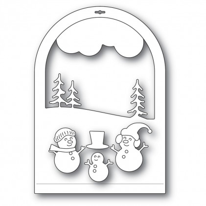 Memory Box Stanzschablone - Snowmen Snowglobe