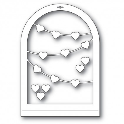 Memory Box Stanzschablone - Heart Streamer Globe