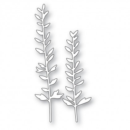 Memory Box Stanzschablone - Tall Frilly Leaf Stems