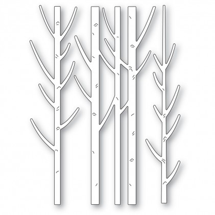 Memory Box Stanzschablone - 94701 Birch Tree Trunks