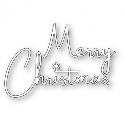 Memory Box Stanzschablone - 94752 Merry Christmas Streamlined Script