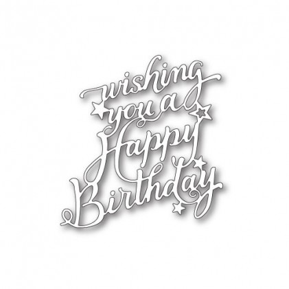 Memory Box Stanzschablone - Happy Birthday Elegant Script 