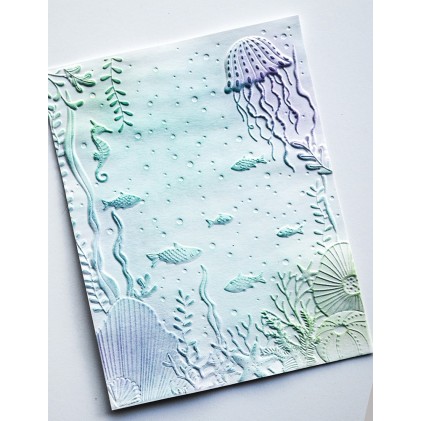 Memory Box 3D Prägeschablone - EF1012 Underwater 3D Embossing Folder