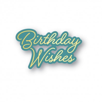 Memory Box Hot Foil Plate - MBF004 Posh Birthday Wishes (inkl. Stanzschablone)