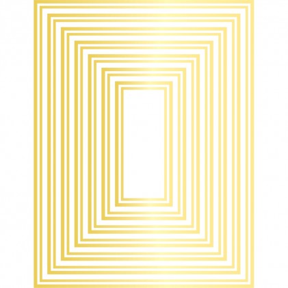 Memory Box Hot Foil Plate - Rectangle Double Border