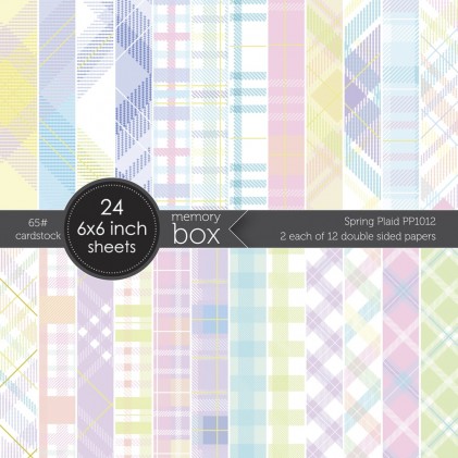 Memory Box Paper Pack 6 x 6 - Spring Plaid